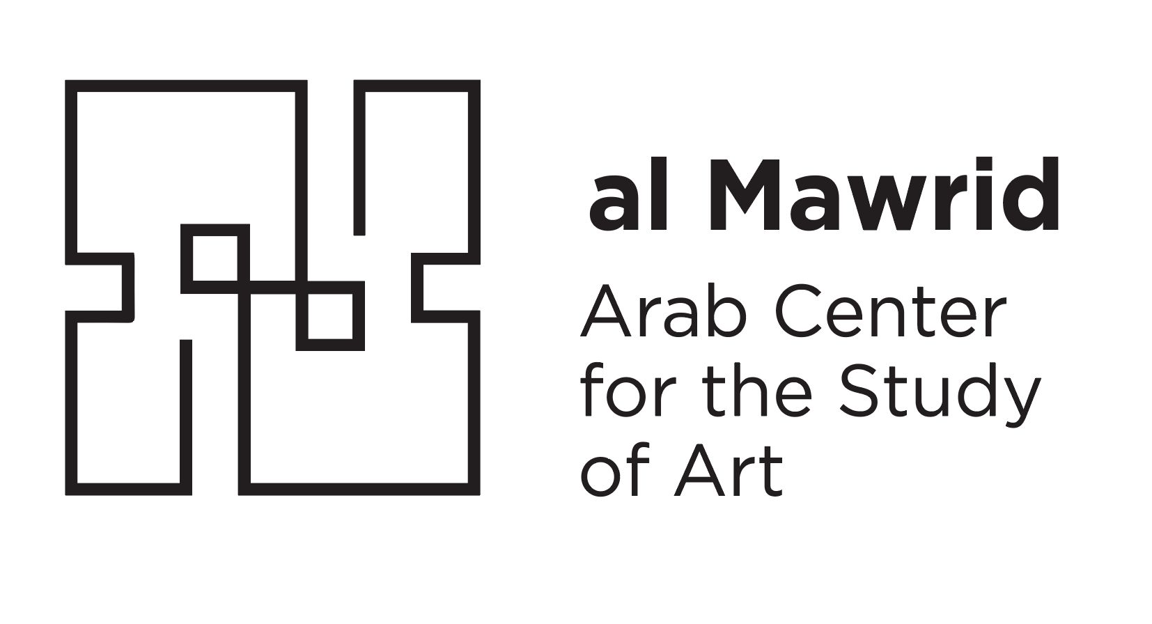 Proposed logo for al Mawrid Arab Center for the Study of Art.