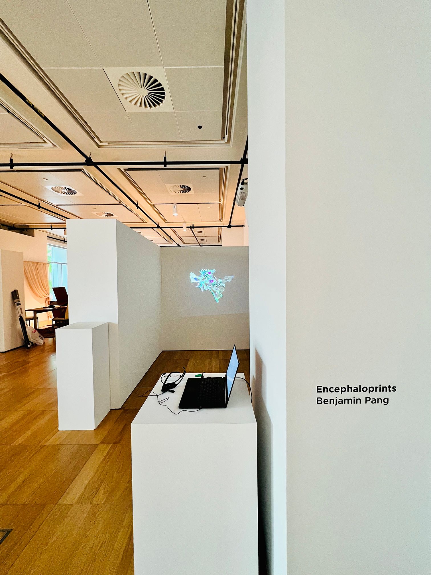 Installation space for the Encephaloprints exhibit.