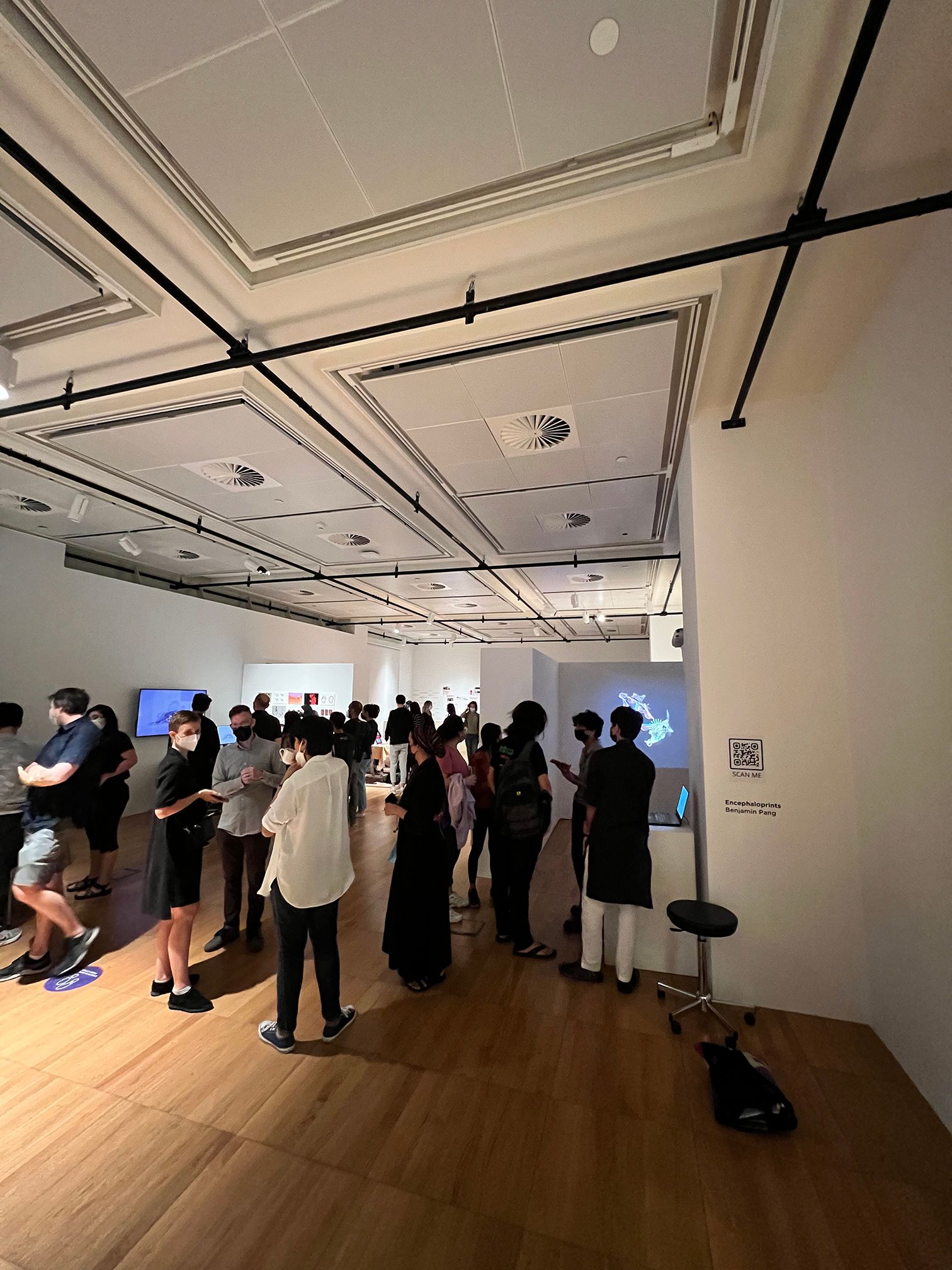 Encephaloprints exhibit on opening night.